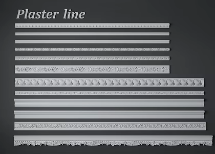 European plaster line 3d model