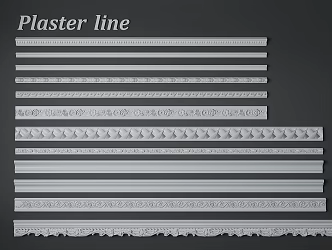 European plaster line 3d model