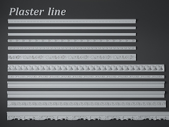 European plaster line 3d model