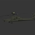 Military Green Attack Helicopter With Main Rotor Tail Rotor Weapon Mounts And Cockpit Windows