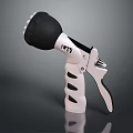 White Black Water Spray Gun With Ergonomic Grip Handle And Multi Hole Nozzle