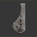 Ceramic Decorative Furniture Piece White With Brown Textured Vertical Planter For Home Decoration