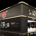 SKV Exhibition Booth Interior Design With Lasting Beauty Theme People And Displays