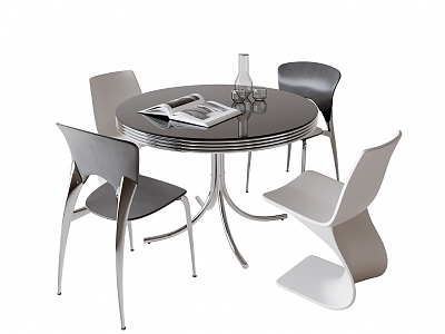 Modern Dining Table and Chair Combination model