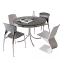 Modern Dining Table and Chair Combination 3d model