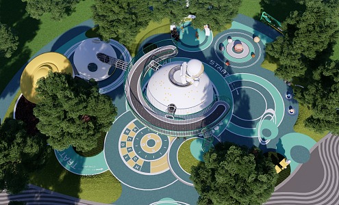 Modern Children's Activity Venue 3d model