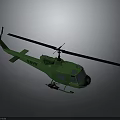 Green Army Helicopter With Classic Military Design And Detailed Exterior Features