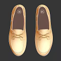 Yellow Casual Shoes With Red Lining White Sole And Lace Up Design