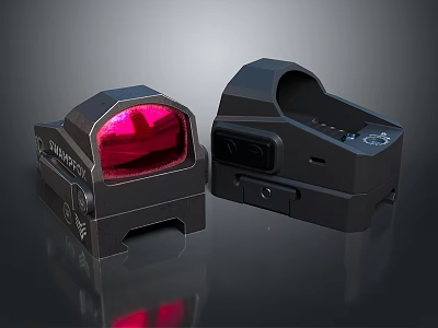 Vortex Two Black Tactical Red Dot Sights With Illuminated Red Dot For Shooting 3d model