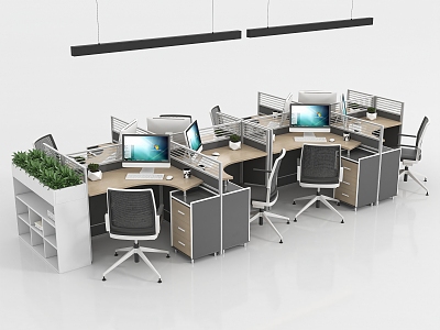 Modern office desk and chair office desk and chair combination model