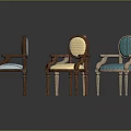 Stylish Accent Chairs With Various Colorful Patterns And Wooden Frames Design