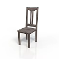 Rustic Wooden Chair With Vertical Slat Backrest For Home Furniture Decor