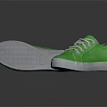 Green Casual Canvas Shoes With White Laces Soles And Stylish Design