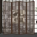 New Chinese Style Screen Partition 3d model