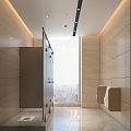 Modern corridor toilet combination 3d model