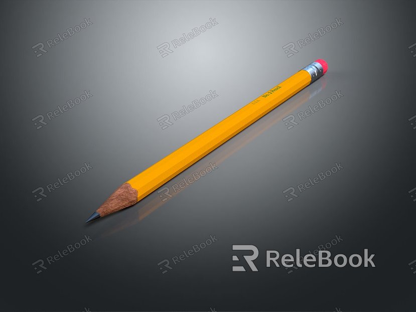 Modern pencil color brush painting brush model