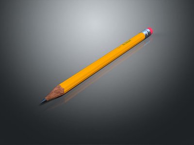 Modern pencil color brush painting brush model