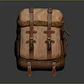 Vintage Brown Leather Backpack Design With Adjustable Straps And Metal Buckles