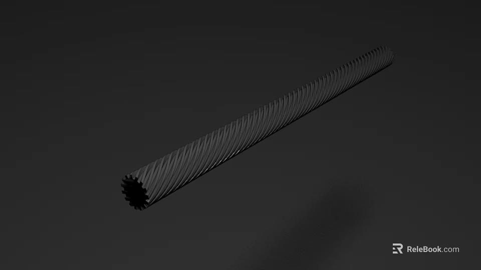 Modern Spiral Design Chandelier With Sleek Metal Structure On Dark Background 3d model 