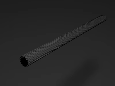 Modern Spiral Design Chandelier With Sleek Metal Structure On Dark Background 3d model