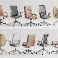 Modern Office Chairs With Various Colors Leather And Mesh Designs For Workspace