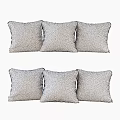 Stylish Throw Pillows with Houndstooth Herringbone and Velvet Texture in Black White Gray Tones
