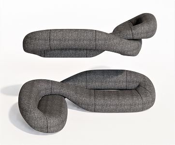 Modern shaped sofa 3d model