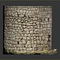 Ancient Stone Tower Structure Built With Irregular Stone Blocks And Small Windows