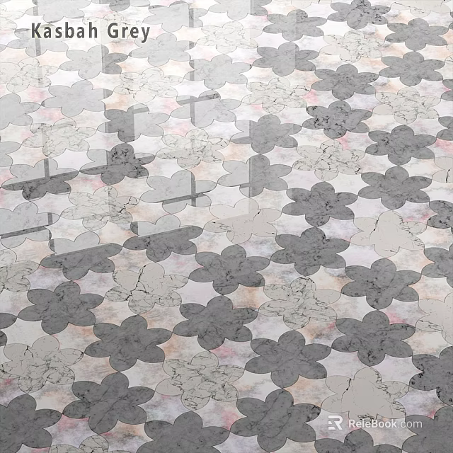 Decorative Components Featuring Floral Geometric Patterns And Marble Texture For Interior Design 3d model 