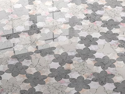 Decorative Components Featuring Floral Geometric Patterns And Marble Texture For Interior Design 3d model