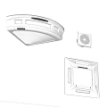 Modern White Air Conditioner Vents With Different Installation Types And Grille Designs
