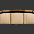 Luxury Yellow Sofa Featuring Ornate Gold Frame Curved Edges and Elegant Design
