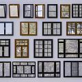 Various Window Designs With Different Frame Styles And Glass Options 3d model