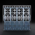 Ornate Iron Gate With Intricate Curved Patterns Classic Decorative Design For Home Entrance
