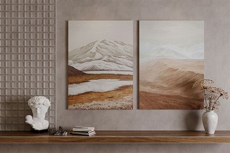 Quiet Landscape Painting Decorative Painting 3d model