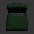 Elegant Green Leisure Chair With Tufted Backrest And Curved Wooden Legs