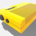 Yellow Audio Speaker with Digital Display and Grille Design for Quality Music Playback