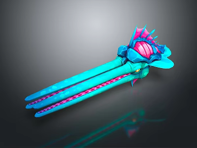 Vibrant Blue Octopus Tentacles With Pink And Purple 3D Model Design 3d model