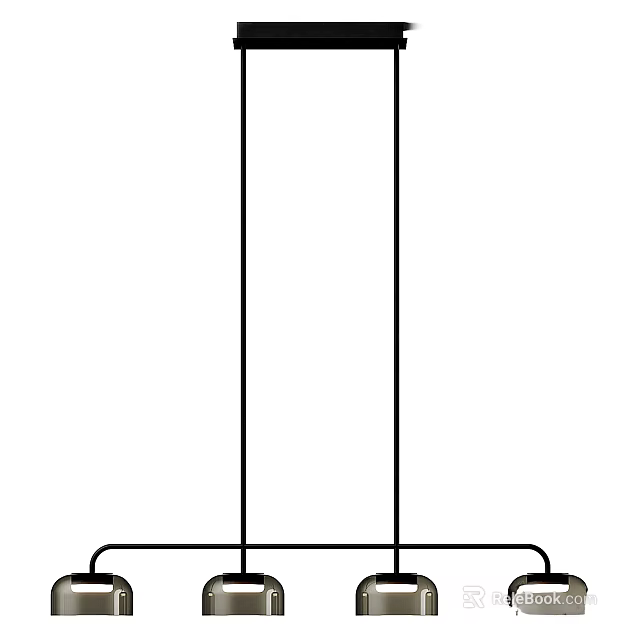 Modern Chandelier Featuring Linear Structure And Clean Design Elements For Home Interiors 3d model 