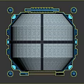 Dome Shaped Technical Equipment With Blue Support Structures And Internal Wiring