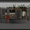 Bright Modern Mall Store Interior With Display Shelves Green Plants And Cozy Seating Area
