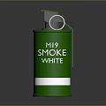 Green M18 Smoke Whistle Grenade With White Stripe And Tactical Design