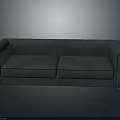 Gray Upholstered Two Seater Sofa With Curved Armrests And Modern Design