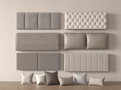 Upholstered Wall Panels And Cushions 3d model