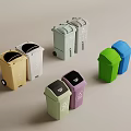 Modern trash can 3d model