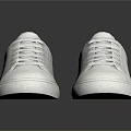White Casual Lace Up Sneakers With Classic Design For Daily Use