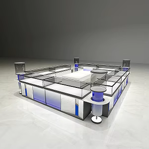 Jewelry Store Jewelry Counter Jewelry Island Cabinet Jewelry Display Cabinet Diamond Shop 3d model