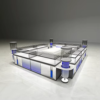 Jewelry Store Jewelry Counter Jewelry Island Cabinet Jewelry Display Cabinet Diamond Shop 3d model