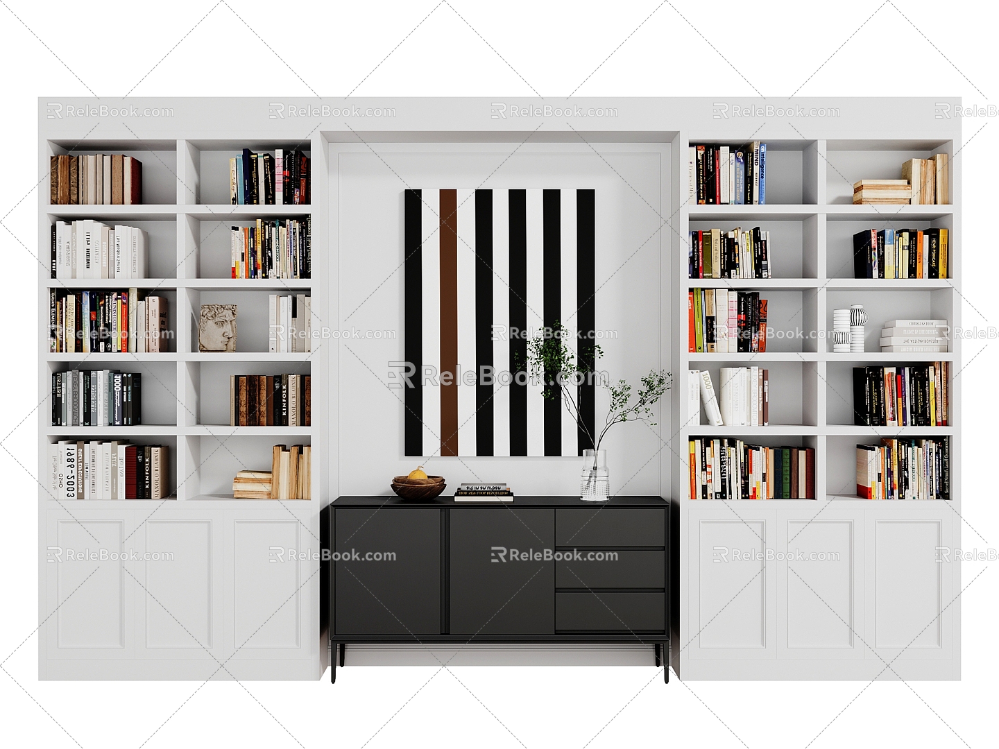 Bookcase Entrance Cabinet Side Cabinet 3d model