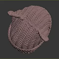 Pink Knitted Hat With Cute Cat Ears Design And Soft Warm Texture For Winter 3d model